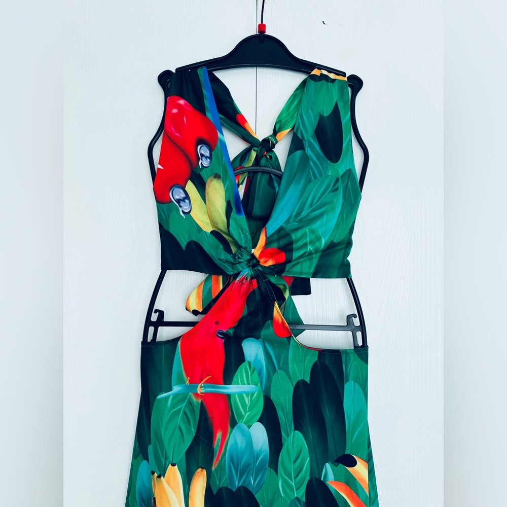 ‼️Final price list will remove down afternoon bikini Cover Up halter Dress - Picture 14 of 16